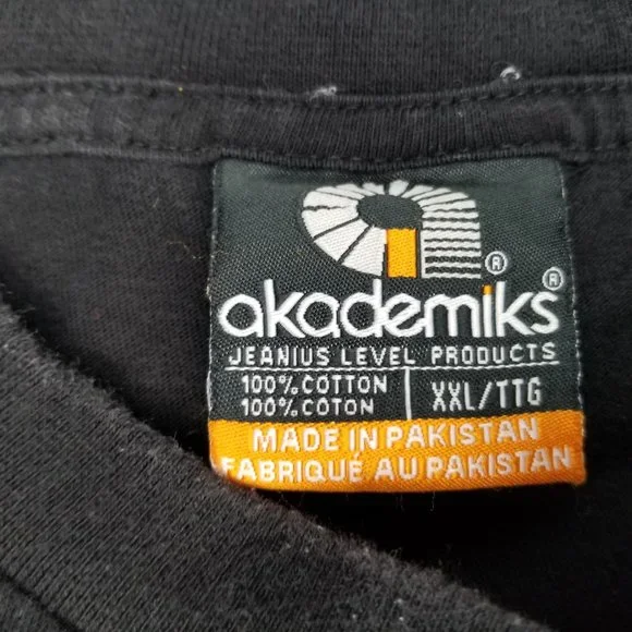 SOLD Vintage Akademiks Love Is Cheap Logo Men's Tee T-shirt Black 2XL - Picture 6 of 9